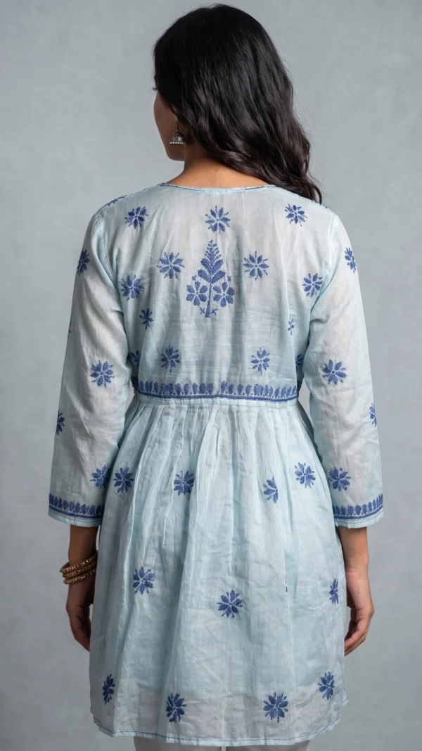 Reshma White Short Chikankari Kurta