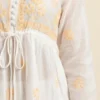 Devika White Short Chikankari Kurta