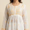 Devika White Short Chikankari Kurta