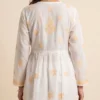 Devika White Short Chikankari Kurta