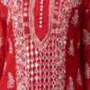 Razia Red Chikankari Kurta