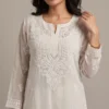 Anisha White Chikankari Kurta