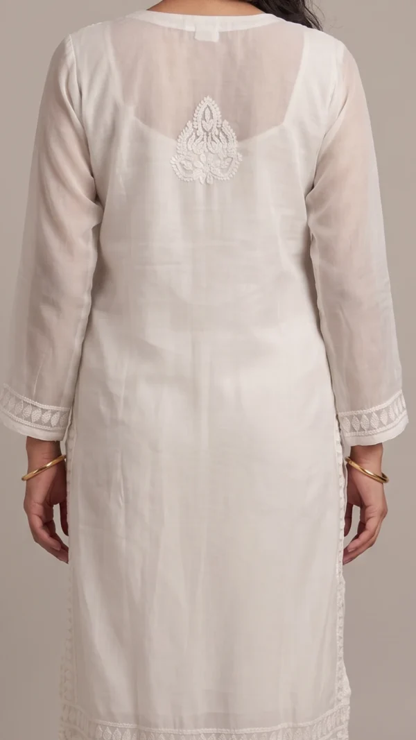 Anisha White Chikankari Kurta