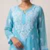 Rimiya Blue Chikankari Kurta
