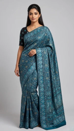Taarini Black Premium Pashmina Silk Saree