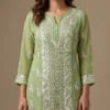 Krittika Green Chikankari Kurta