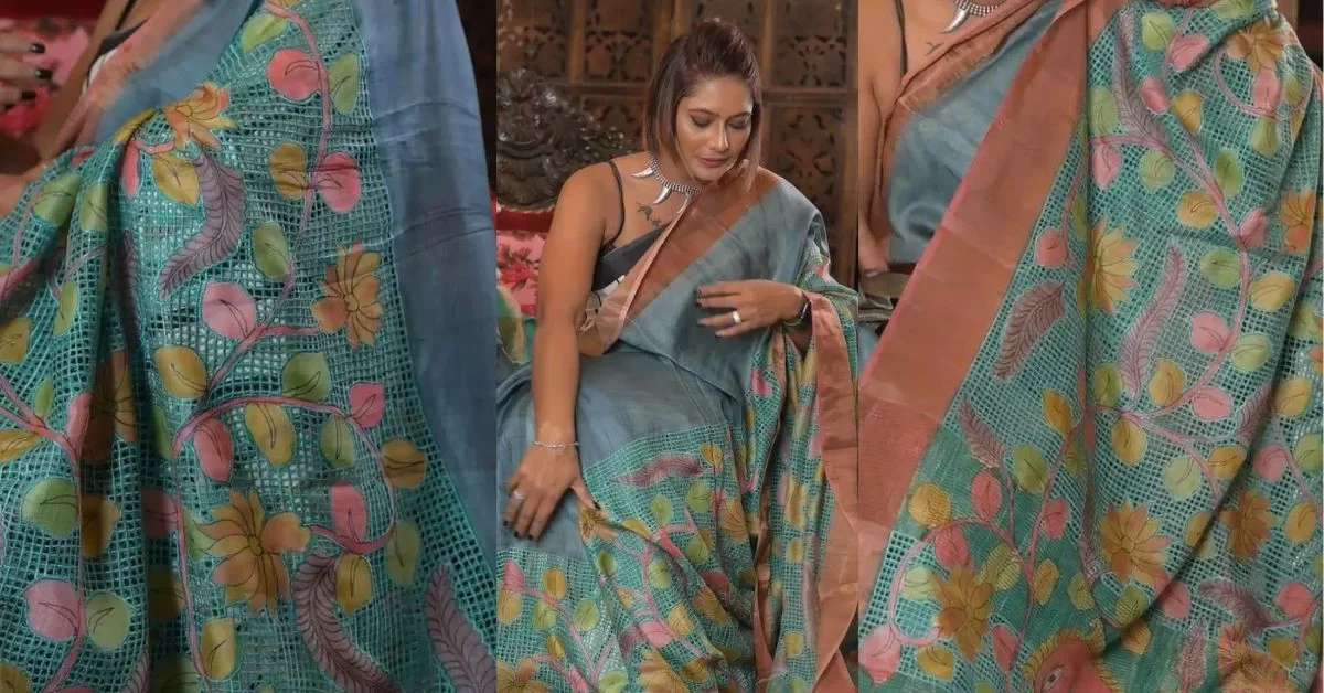 tussar silk saree